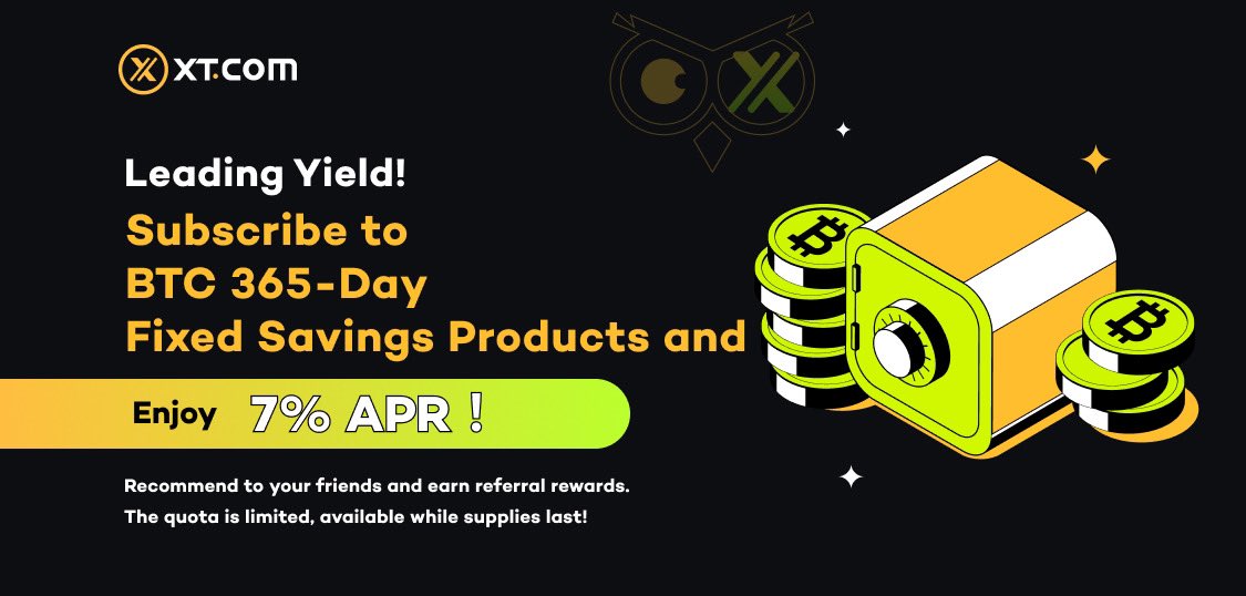 🥳 #XT Savings introduces #BTC 365-day fixed savings product, subscribe now to enjoy a whopping 🤑 7% APR, leading the way in return! #XTEarn Subscription link: 👉 xtcore.plus/en/finance/sim… 🔥 Recommend to friends and earn referral rewards. Limited quotas available, grab yours…