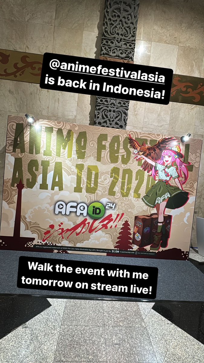 We’re back in #Indonesia for the return of Anime Festival Asia! Super excited to cover the event that everyone here has been waiting for to return! Catch the next 3 days live on Twitch.tv/agctv with all that fun-filled excitement! #AFA #AFAID2024 #livestream #IRL
