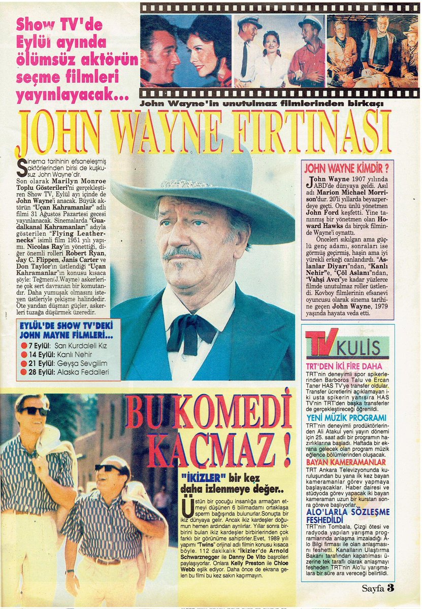 #JulieChristie #NilÜnal #NazanAyas #FayeDunaway #HaleSoygazi #BetteDavis #DonaldSutherland #AyşenGruda #JohnWayne #ArnoldSchwarzenegger #DannyDeVito #Eylül #1992yılı @MehmetE29796180 @Yasemin70619829 @tchulya80 @_Arsiv_