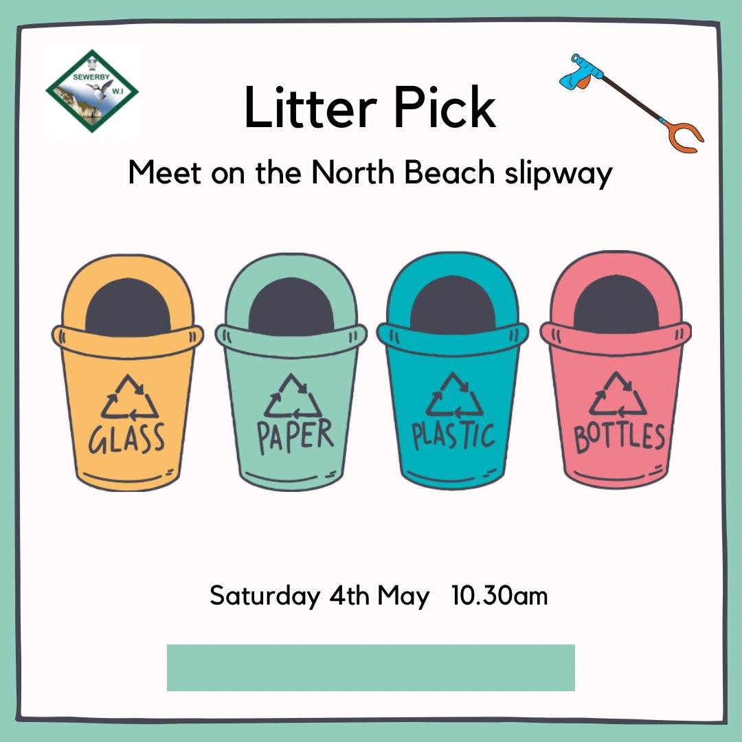 Our litter pickers will be joining in the YWT beach clean weather permitting!
#sewerby #beachclean #keepbritaintidy