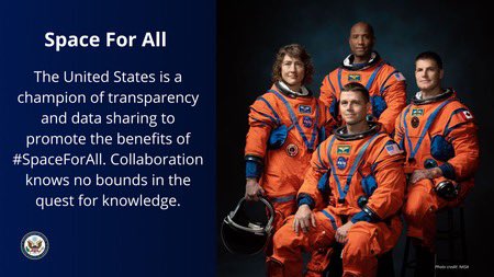 Breaking barriers isn't just about breaking through the atmosphere—it's about breaking stereotypes too!  Let's champion diversity and inclusion in space exploration.  🚀#SpaceDiplomacyWeek #SpaceForAll