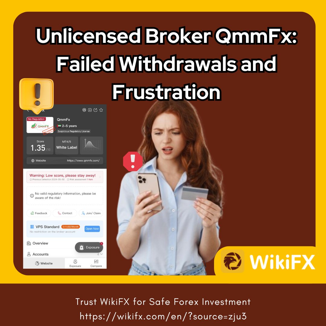 💥Shocking News! Unlawful practices of #QmmFx, an unregulated broker in the UAE notorious for rejecting withdrawals and operating without oversight.

Let's take a deeper look into this broker👇
wikifx.com/en/dealer/3045…

#forexbroker #ScamAlert #ScammerAlert #BewareofScams