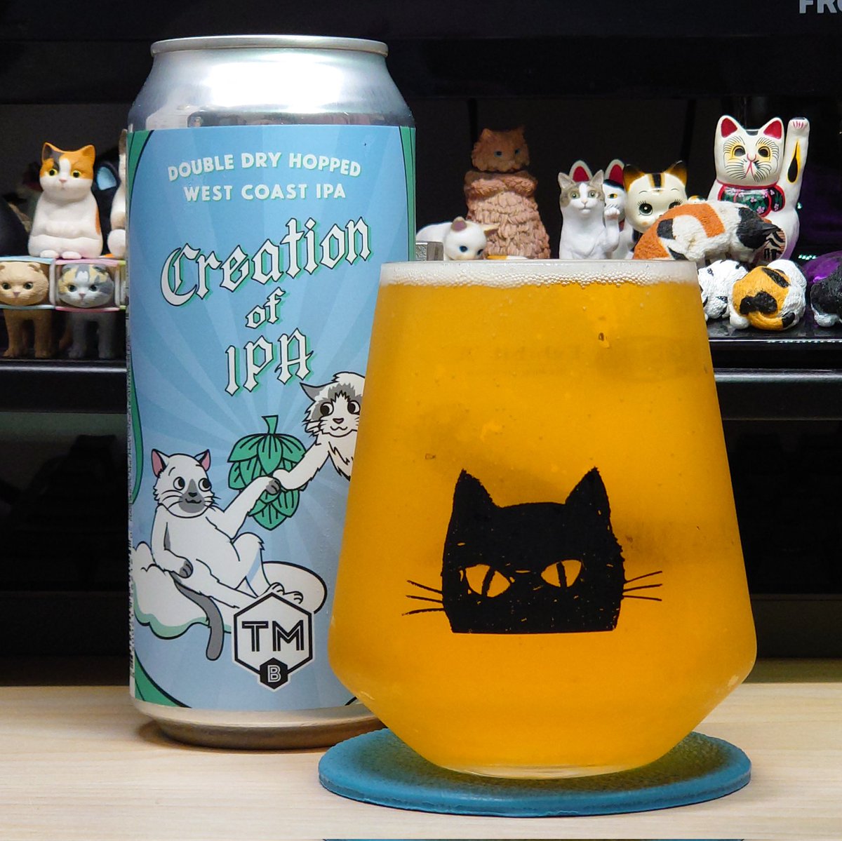 #TrademarkBrewing
『CREATION OF IPA』
ABV 7%
Style:DDH WEST COAST IPA
グレフル皮苦ゴクゴクトロピカル！
#ビール #beer #クラフトビール #craftbeer #酒のスマイル（@sakenosmile_oki） #猫