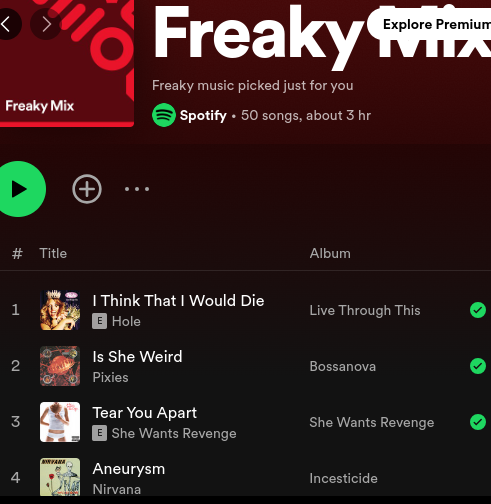 SHOW UR FREAKY MIX

mine makes sense, especially aneurysm..