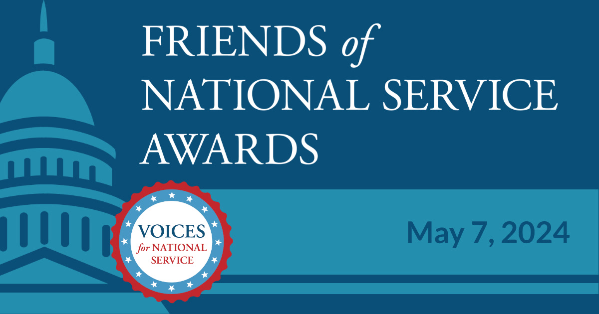 Follow @Voices4Service to celebrate 30 years of @AmeriCorps during the #FriendsOfService Awards next week – an annual recognition of the leaders who work to strengthen and expand #NationalService opportunities every day. voicesforservice.org/news/pressrele…