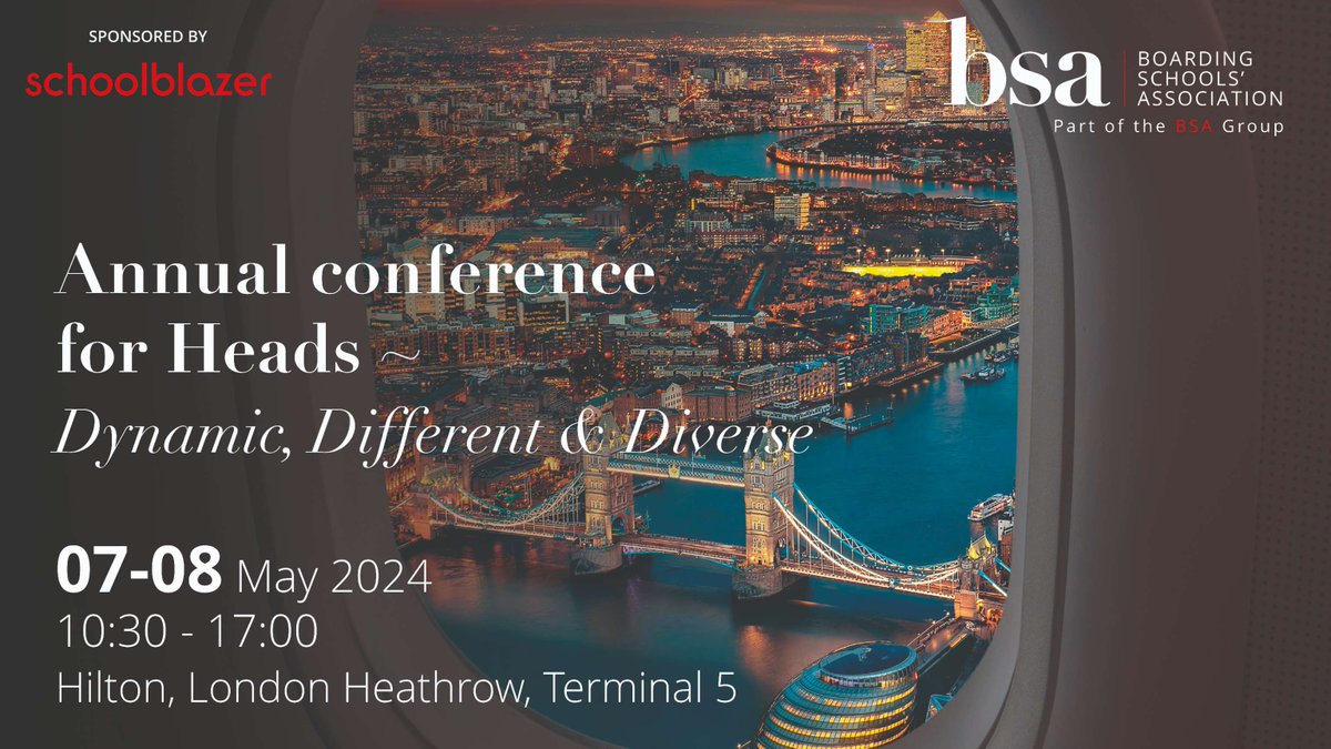 *NEXT WEEK* We’re gearing up for the BSA Annual Conference for Heads next week on May 7-8. A few places are still remaining, but you’ll need to be quick! Full booking details via: ow.ly/KAsJ50Re7h4 #BSAConf2024 @Schoolblazeruk