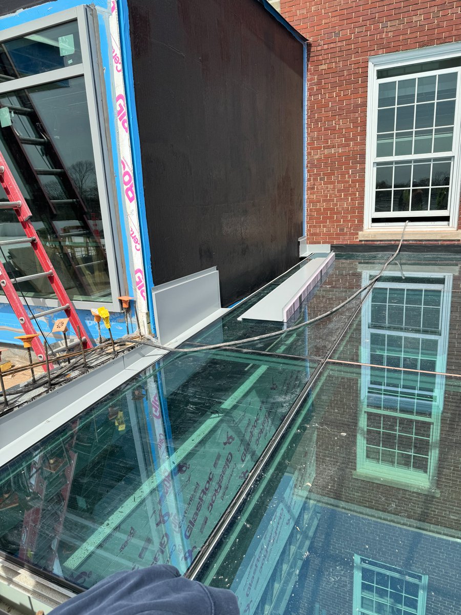 Whatever the vision, we'll nail it for our client agencies! Construction is moving right along on the Dorothy Height ES Modernization project in #Ward4! Recent activities include finishing terrazzo and millwork installations and completing brick installation and gutter flashing.