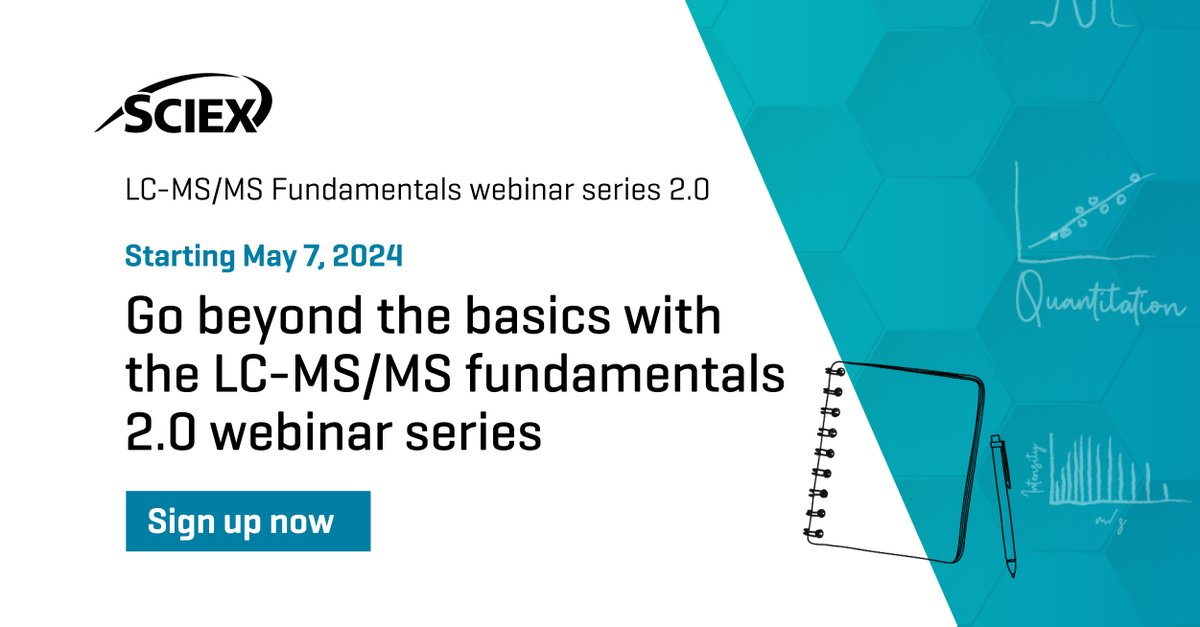 🆕These webinars will explore advanced topics to enhance your analysis. ✔️Learn need-to-know terminology and technology, workflows to maximize sensitivity and create specialized LC and MS acquisition methods for challenging compounds. Sign up now: sciex.li/tqiyki