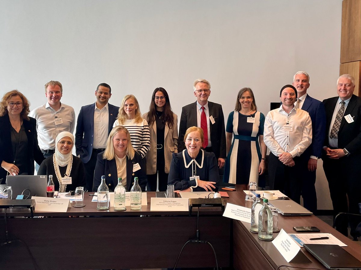 FIP CEO @DrCDuggan chaired the @USPharmacopeia Europe Convention Second Chapter Meeting held this week in Switzerland. Topics included granting access to quality assured #medicines & biologics and enabling environmental sustainability across the #pharmaceutical life cycle.