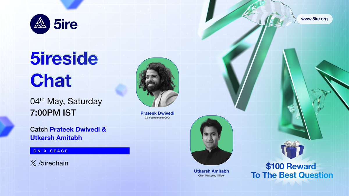 🌩️⚡Thunder GA is almost here, and we're buzzing with anticipation to unveil some game-changing additions to the ecosystem! 🚀 

Join us as we talk about the progress of #dApps building on #5ire and whether the #5ireMainnet is on schedule! 🎉 

🗓️Saturday, May 04 - 1:30PM UTC