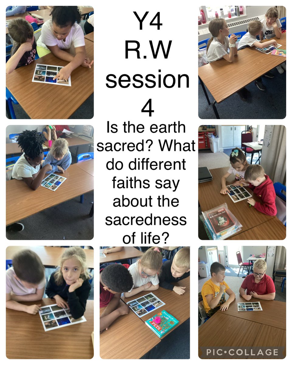 Year 4 have been working hard this afternoon in R.W. They have been discussing whether the world is sacred and how different faiths view the sacredness of life. #Y4RW @thrivetrust_UK