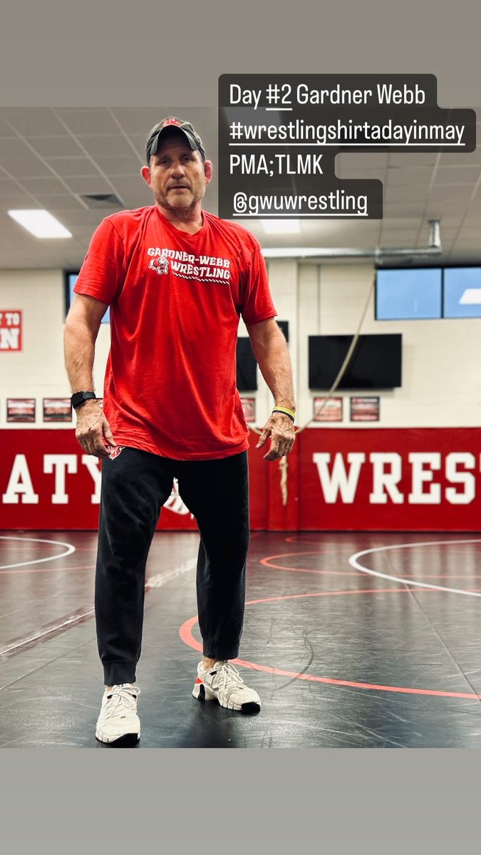 Day 2 #WrestlingShirtADayinMay Gardner Webb @GWUWrestling