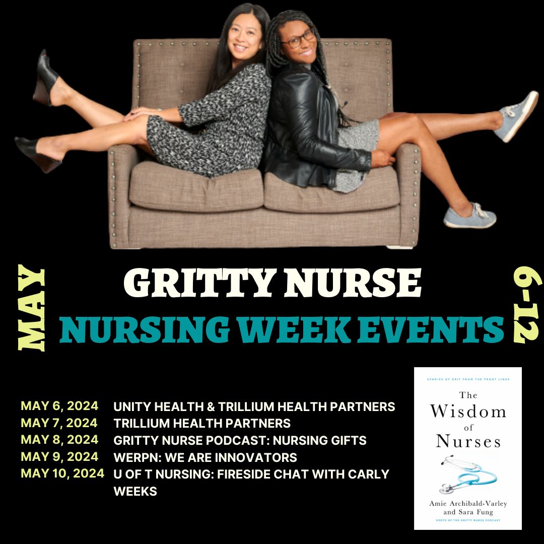 Bringing the GRIT into Nursing Week! I'm so excited to be a speaker at all these great events and share my journey, story and insights on our 3 weeks in a row BESTSELLING book, The Wisdom of Nurses! #nursingweek #nursesweek #nursingtwitter #leader #nursing #nurse #imanauthor