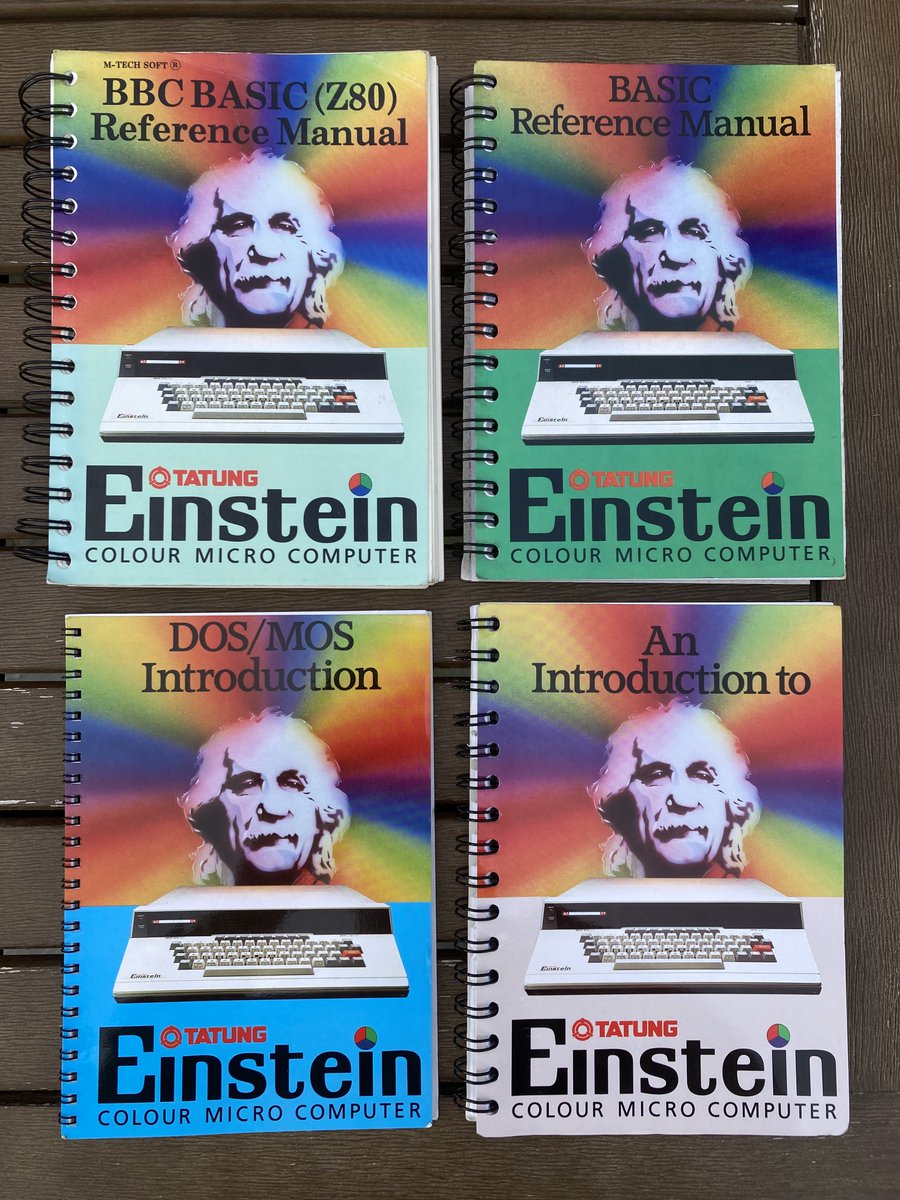 I've been looking for some Tatung Einstein manuals for a couple of years now. Fortunately a listing poppped up recently with the exact 4 books I wanted. Managed to get them for a sensible price. Result! All I need now is an Einstein....at a sensible price!