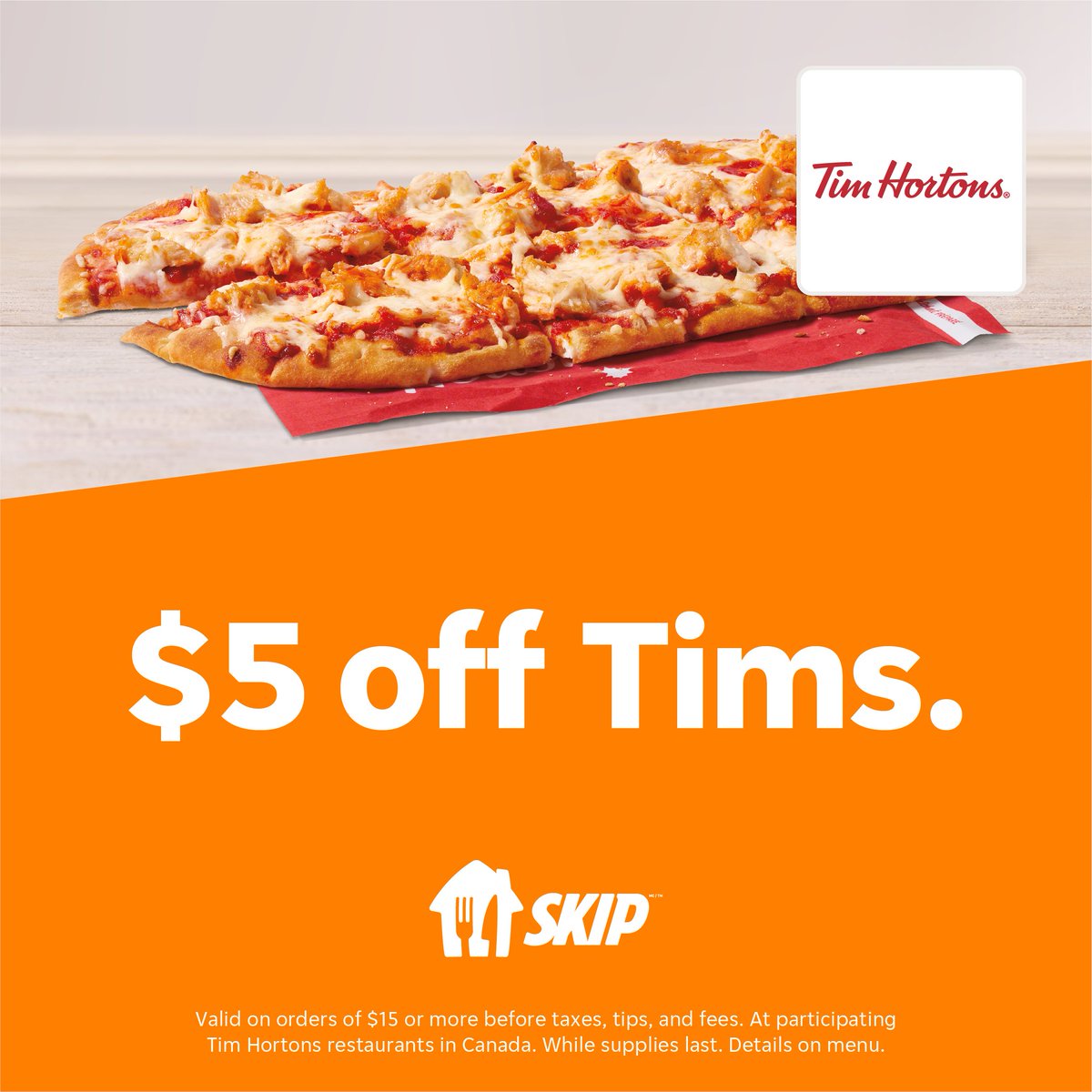 good morning! save $5 when you spend $15 at @TimHortons 🫶