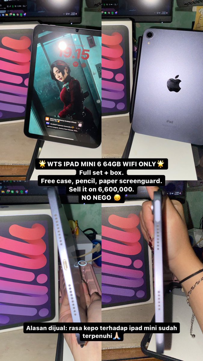 GOManiwer's tweet photo. WTS IPAD MINI 6 64GB WIFI ONLY 
nego tipis bole yuuuk 
cod surabaya sabiii 🌟 https://t.co/3PqxZ2jDFf