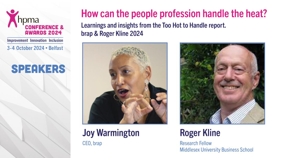 HPMA_National's tweet image. Join us in Belfast for the #HPMA2024 Conference to hear from our speakers @rogerkline &amp;amp; @JWmusesthis @braphumanrights as they share insights from the Too Hot to Handle report

Don&apos;t miss this important session - book your early bird ticket by 17 June hpma.org.uk/conference-202…