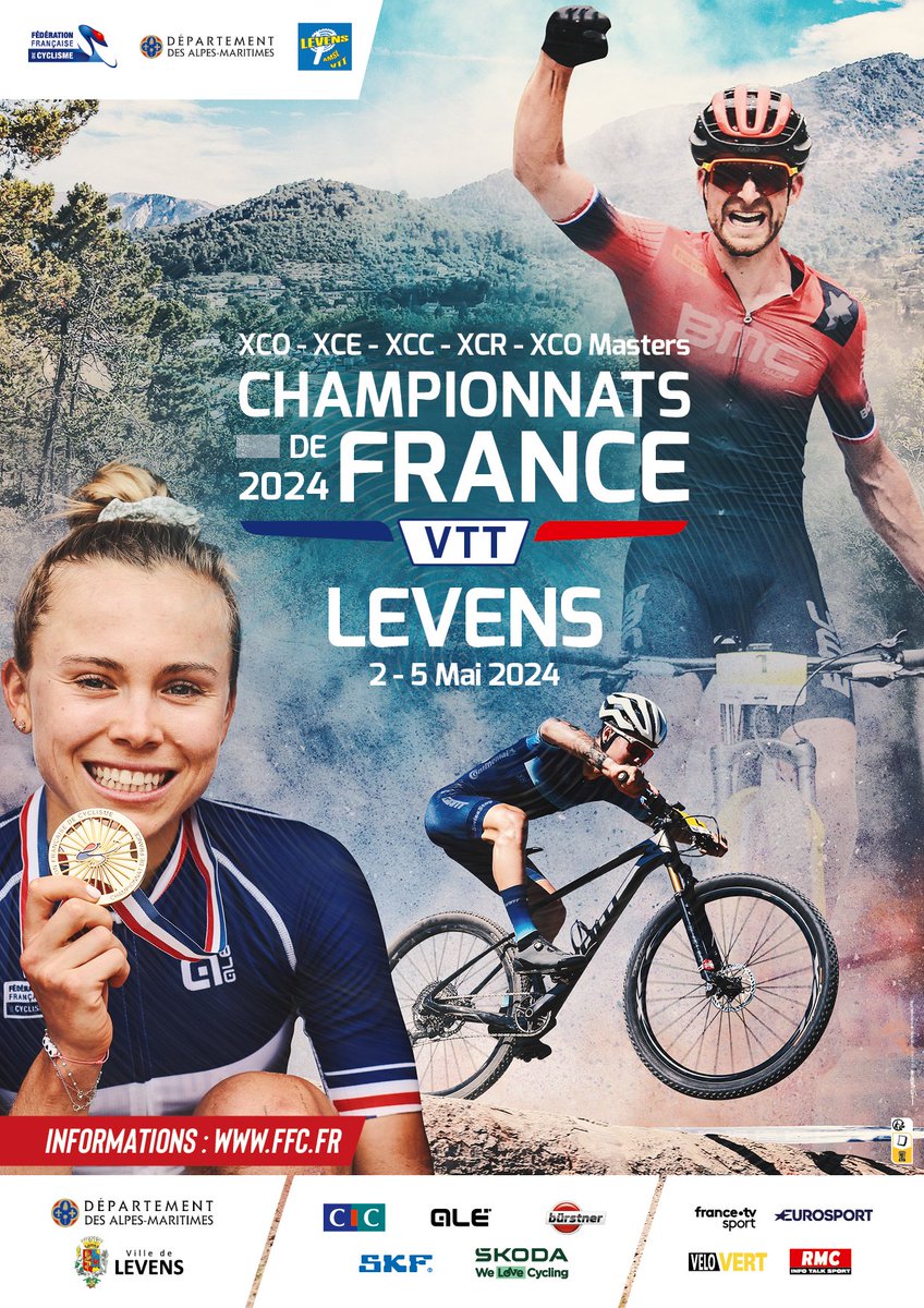 [Championnats de France de VTT🚵‍♂️] Venez assister aux entraînements & qualifications des cyclistes professionnels à #Levens ! Cette compétition unique permettra de sélectionner les athlètes pour les #JO2024 📆2 - 5/05 📍Le Grand-Pré 👉bit.ly/4b2cvUe #ExploreNiceCotedAzur