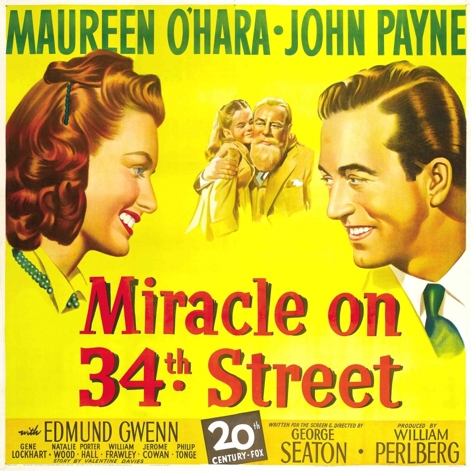 #OTD 1947   Miracle on 34th Street starring Maureen O'Hara, John Payne, Natalie Wood,  Edmund Gwenn Directed by George Seaton #comedy #drama #Christmas   trophyunlocked.blogspot.com/2017/12/stubs-…
