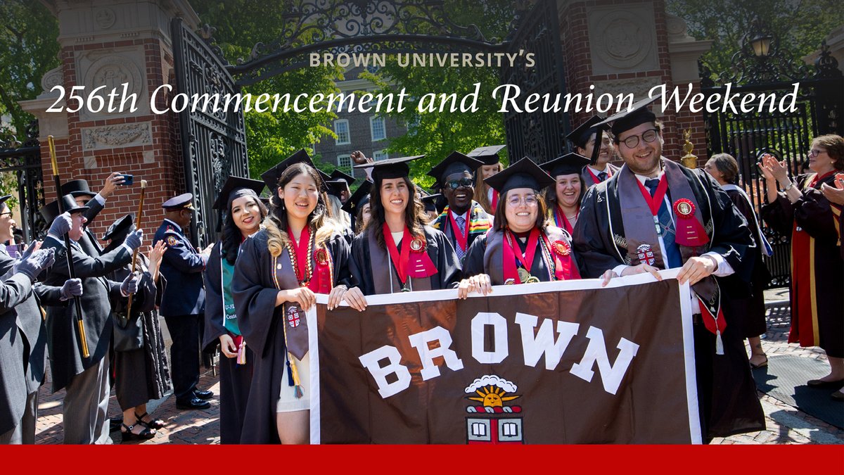 Brown University’s 256th Commencement is right around the corner! 

Visit the Commencement website to view the weekend schedule, find important information and learn more about this exciting weekend. #Brown2024 #BrownU #BrownReunion

Commencement website: brnw.ch/21wJoKc