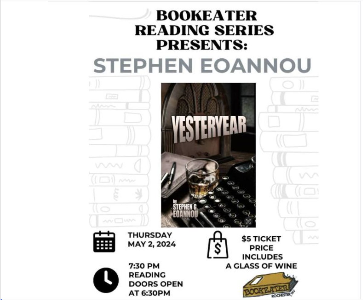 Today's the day, @CityRochesterNY ! If you can't make it tonight to Bookeater to hear me read from YESTERYEAR, catch Jess Bowers reading form her debut collection HORSE SHOW here: youtube.com/@LeftBankBooks…. @SFWP @IPGbooknews @SusanSchulman