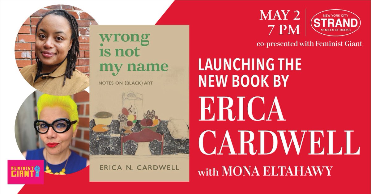 TONIGHT at 7PM!!! Come hang with us @strandbookstore!! We'll be celebrating the release of @EricaCardwell's WRONG IS NOT MY NAME with @monaeltahawy!! Get your tickets here: buff.ly/3JlC7Pt