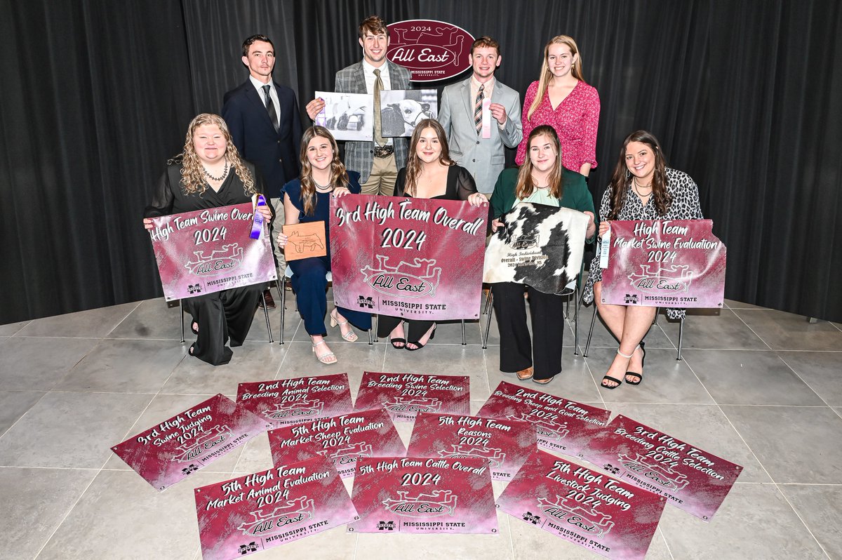 The Purdue University Livestock Judging Team recently competed at the All-East Contest. The team placed 3rd Overall Team for the three days combined, High Team Overall Swine for the three days combined, and 2nd High Team in Breeding Animal Selection. Congratulations to the team!