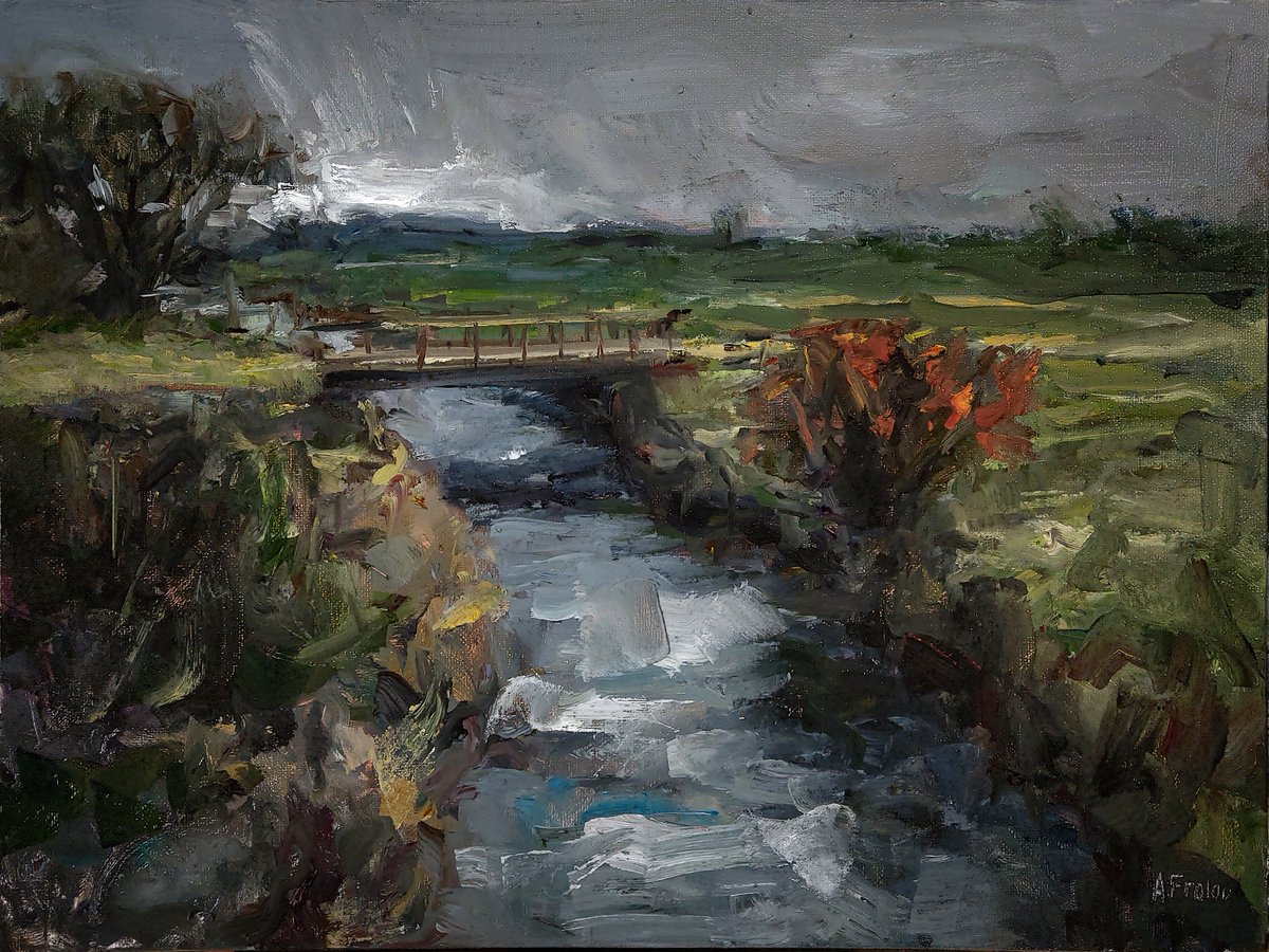 Rainy Landscape, My oil painting
