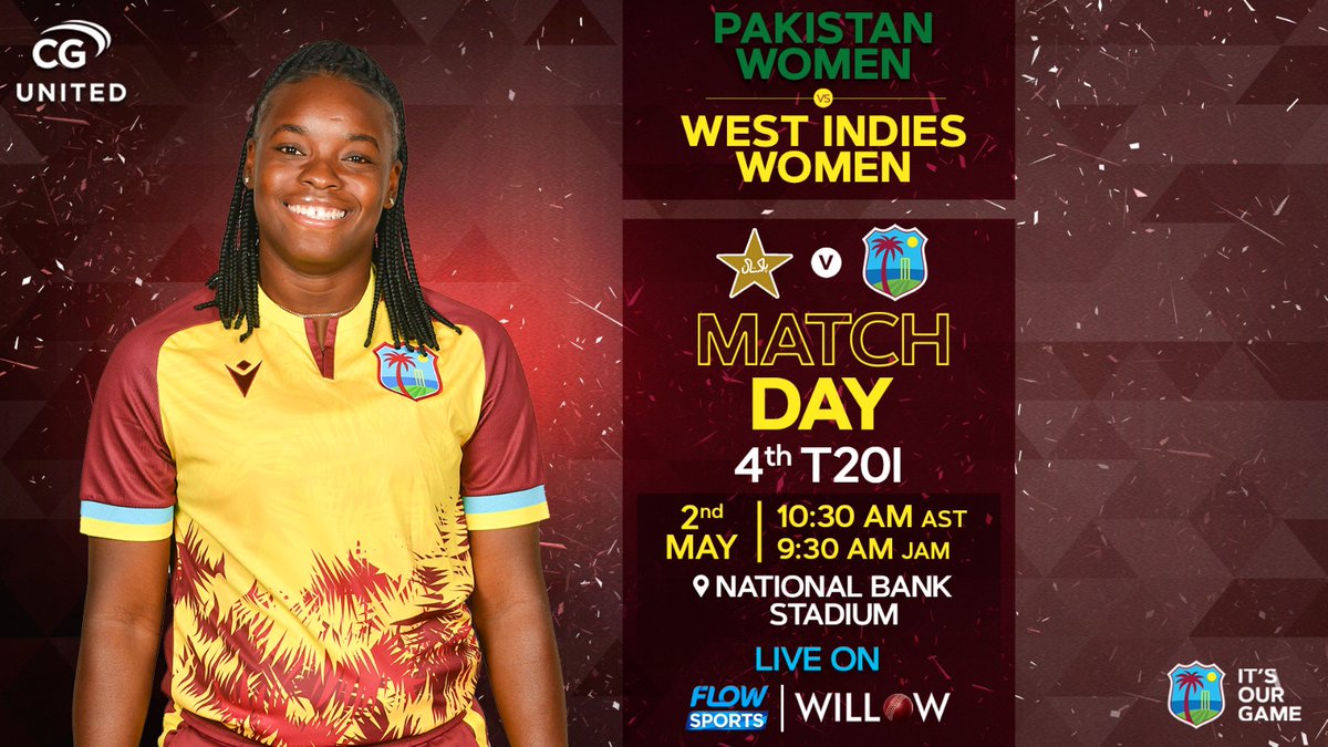 WI Rally for the 4️⃣th T20I vs Pakistan Women, lets make it 7️⃣ in a row! 🔥🏏🌴
#PAKWvWIW #MaroonWarriors