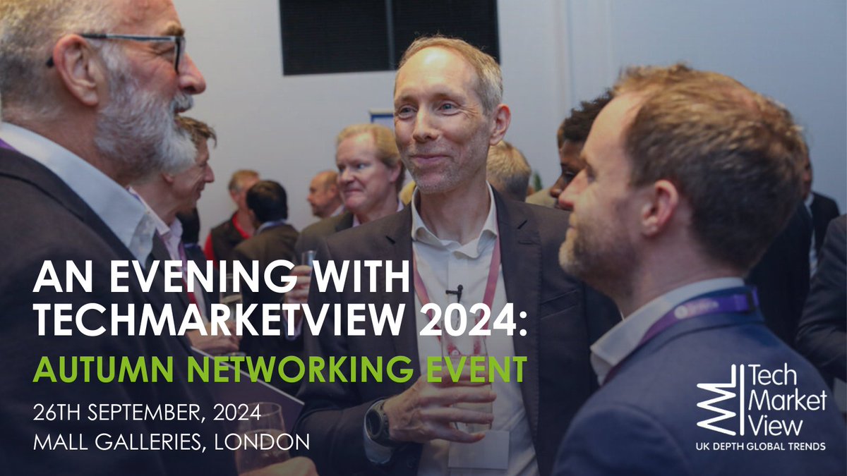 Save the Date! Join us at the 2024 TechMarketView Evening Autumn Reception on the 26th of September, to network with your peers in the tech sector, discuss the latest trends in the market with our team and help us celebrate our first year post-MBO. techmarketview.com/news/archive/2…