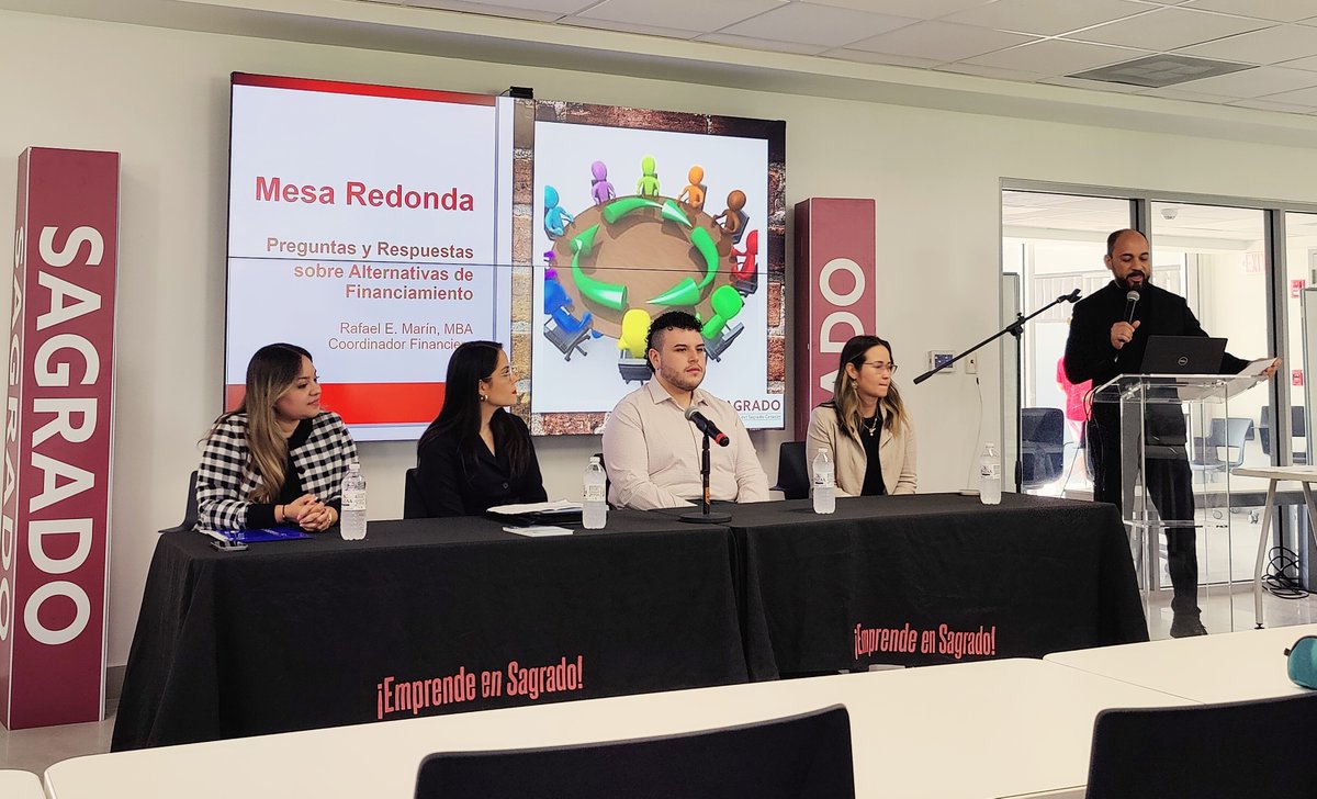 TeCpathstone's tweet image. Fue un placer participar en el evento de "Scaling@Sagrado Entrepreneurial City" en @sagradoedu para orientar a estudiantes de emprendimiento sobre las diversas alternativas de financiamiento para nuevos negocios. Gracias a el Prof. Rafael Marín Márquez por su invitación.