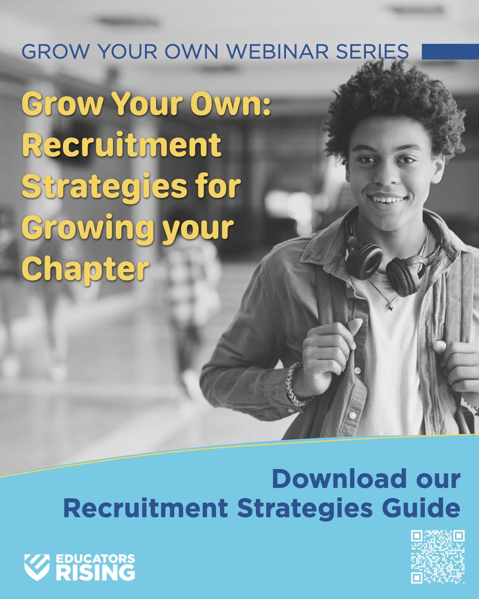 Did you miss our 25 April webinar? Access a recording of our session with educators who have been successful at building strong programs in their schools and download our recruitment strategies guide! educatorsrising.org/growyourown/