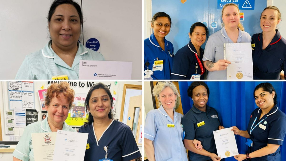 🎉 Congrats to our latest nursing associates who have successfully completed their apprenticeship! 🎉 The two-year course, which is in partnership with the @UniofHerts, means that the apprentices can earn while they learn. More info ➡️ bit.ly/WHTH-apprentic…