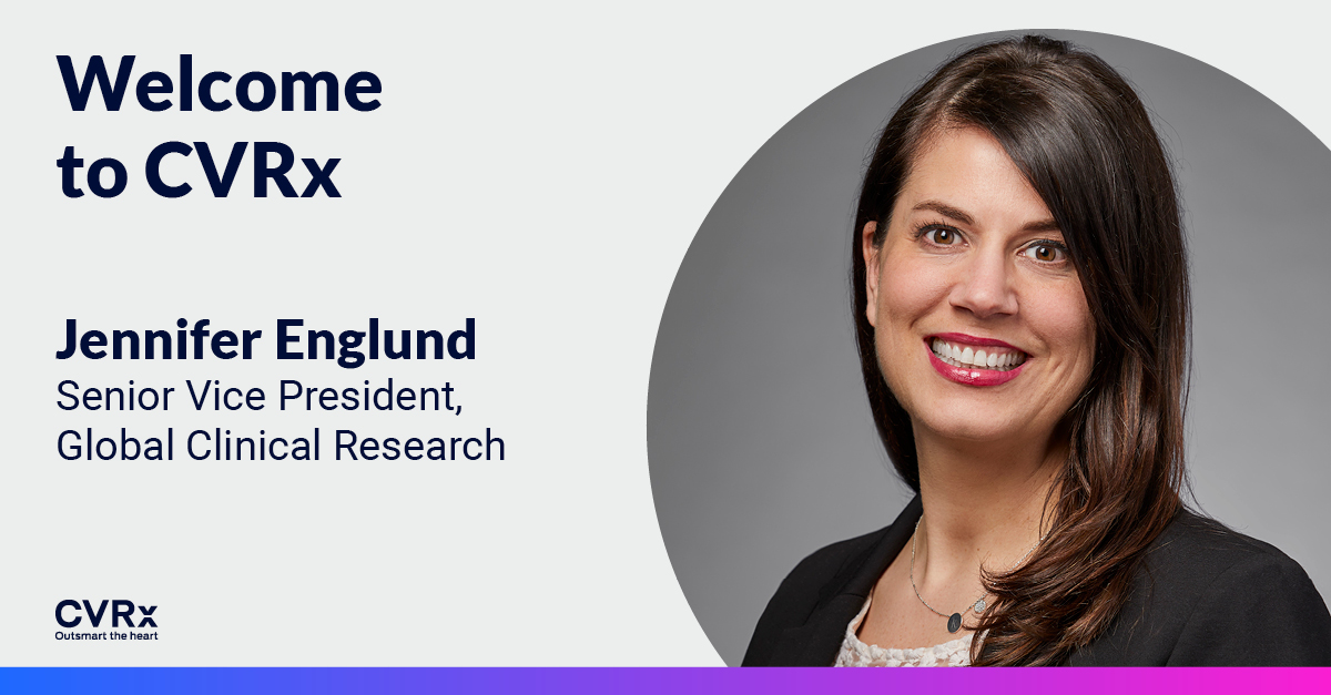 We are thrilled to announce the addition of Jennifer Englund to our leadership team as Senior Vice President, Global Clinical Research. Jennifer comes to CVRx with extensive leadership and clinical affairs experience. At CVRx, she will lead the global clinical research team and…