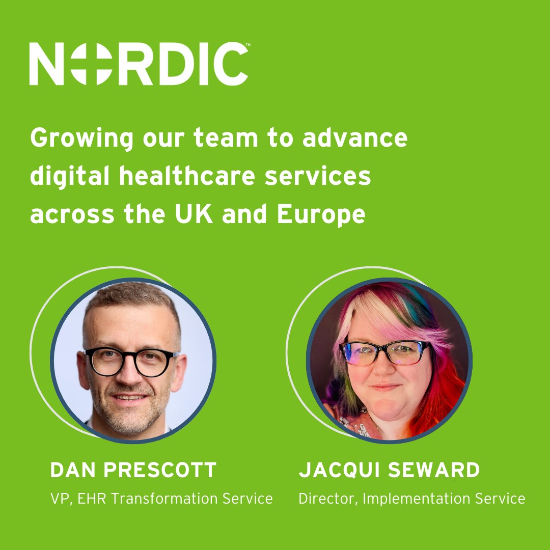 As we grow our #EPR and digital #healthcare services across the UK and Europe, we’re excited to welcome new team members, Dan Prescott and Jacqui Seward. Learn how their experience will help our clients harness technology to bring healthcare forward: ow.ly/qjW350RuMui