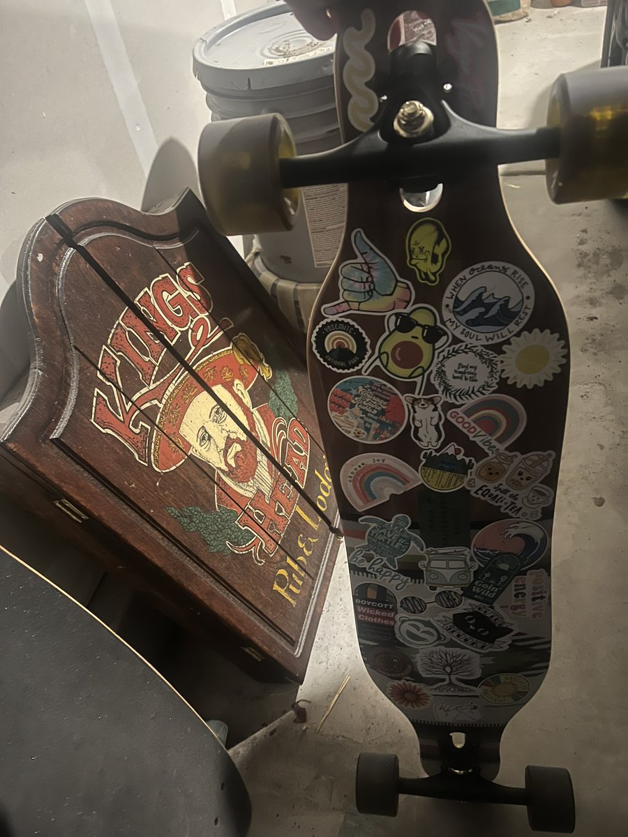 Got to pull out my longboard this AM to take advantage of the cooler mornings while I can. 

Got a favorite sticker?