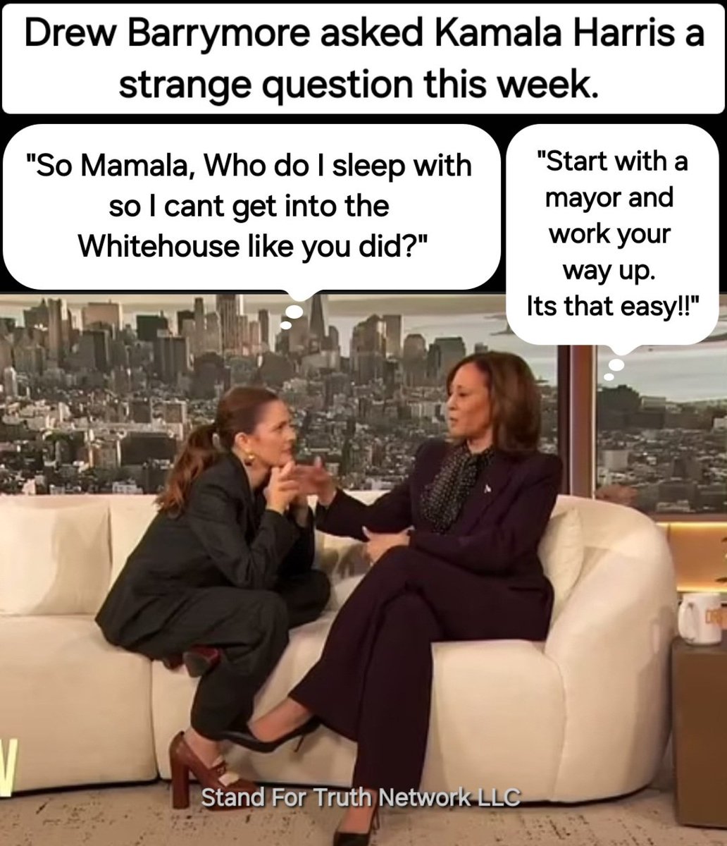 During a commercial break, as Drew Barrymore's was interviewing Kamala Harris, our cameras caught her asking a creepy question.