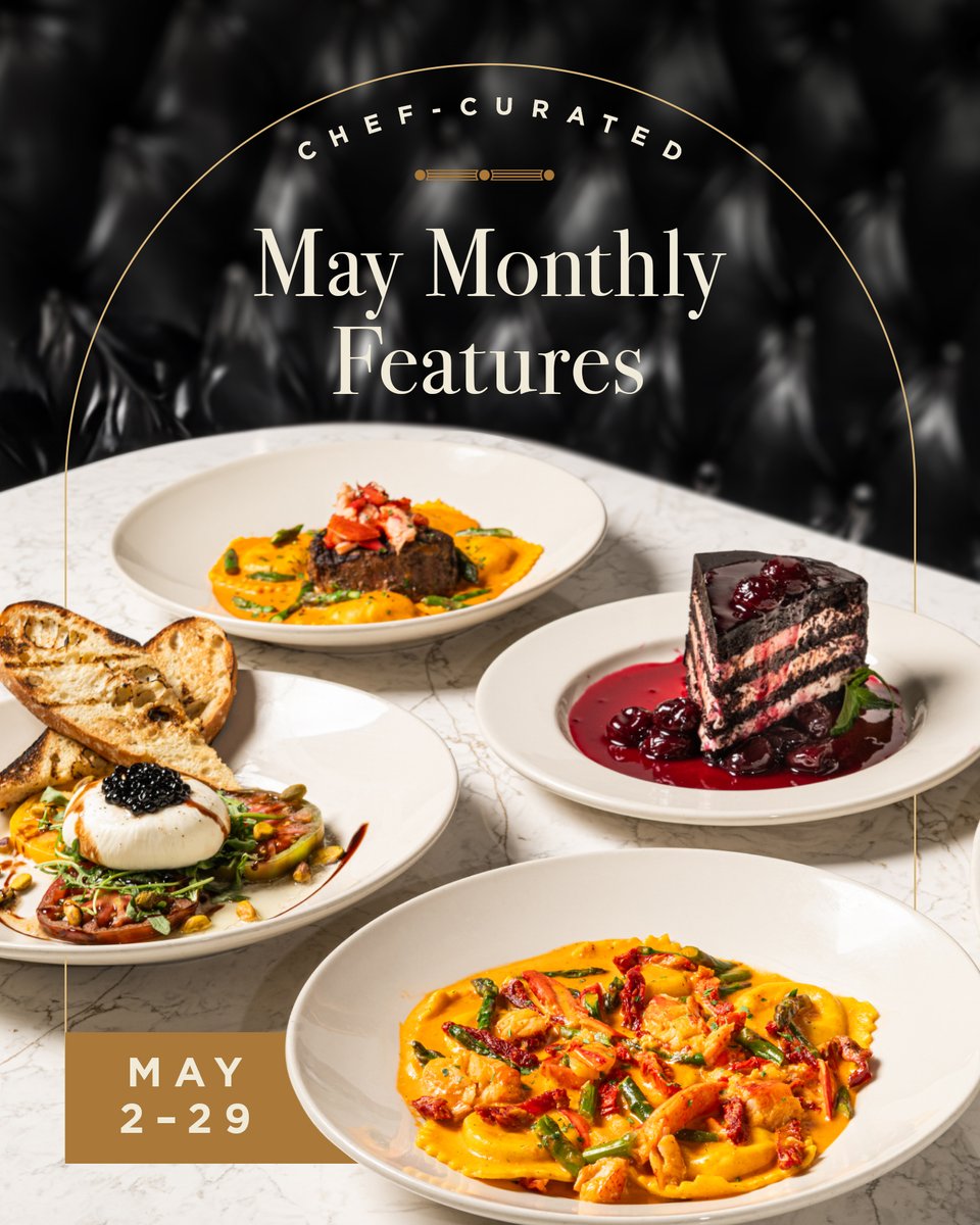 Introducing our newest May Monthly Features, including exclusive starters, entrées, and desserts that have all been prepared to perfection by our Chefs. Join us this month for a meal that’s sure to take the cake (in this case, literally 🍒)
