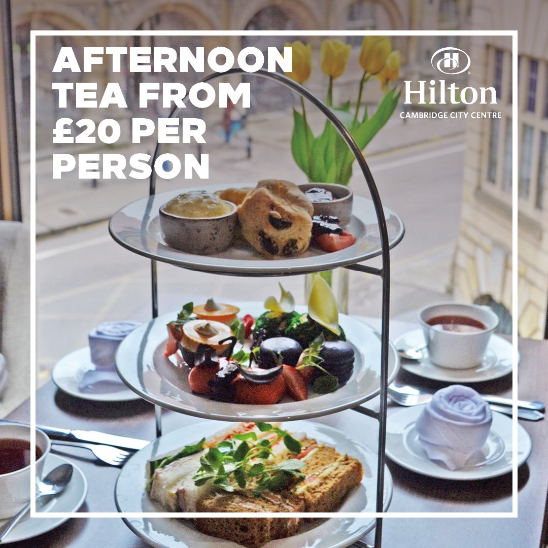 🍾 Cheers to the Weekend - Add a sparkle to your Afternoon Tea with a glass of prosecco! Book your spot at Hilton Cambridge City Centre. hil.tn/45dey1