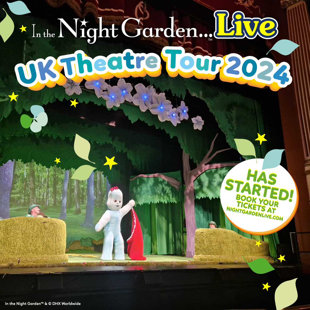 🎉 It’s here! #IntheNightGardenLive tour 2024 has now officially started in Cardiff! ✨ Don’t miss your chance to see #Igglepiggle and friends like you’ve never seen them before at your local theatre! Find your nearest venue and book tickets now at ➡️ NightGardenLive.com