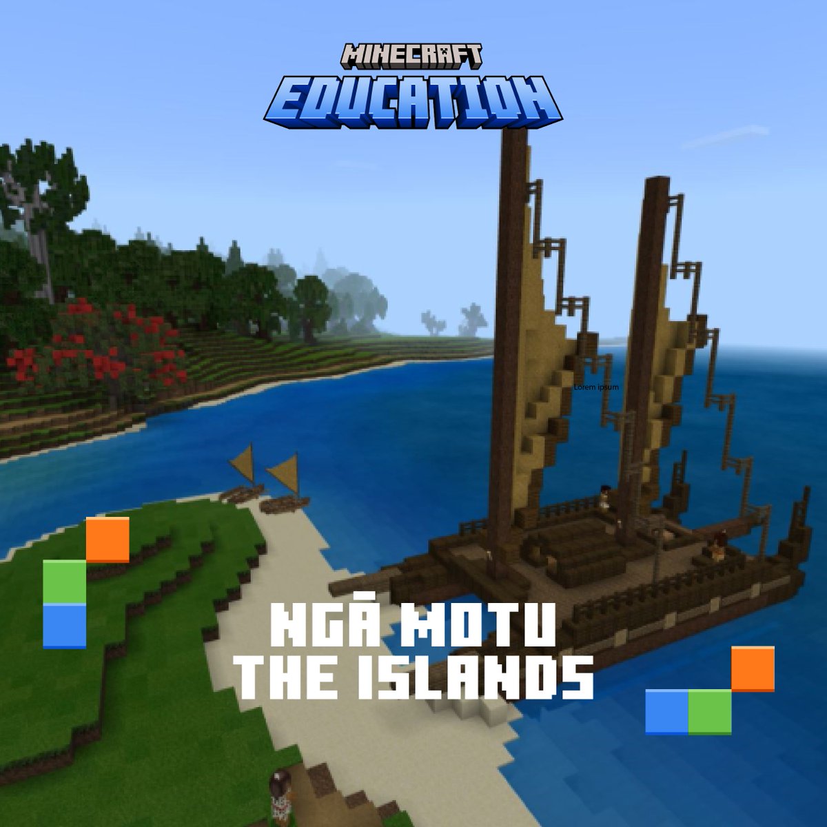 🌺 Embark on a cross-cultural adventure celebrating #Māori heritage with Ngā Motu, by #MinecraftEdu and @PikiStudios. Meet the giant moa bird, sail on Waka canoes, and explore Māori language and customs. Download for #AANHPIHM today! msft.it/6013YODiH 🐦