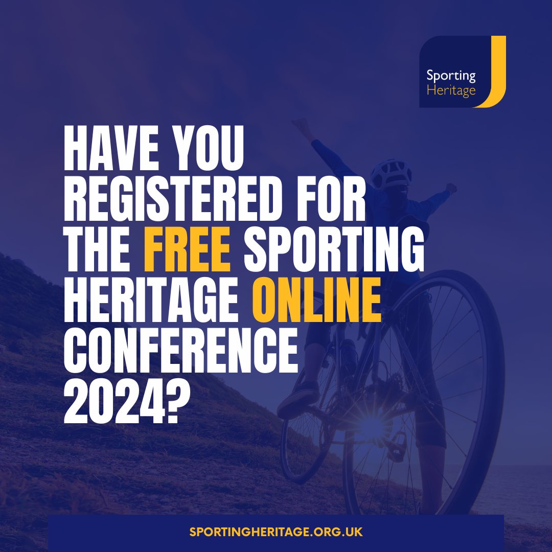 7 Days to go for the FREE Sporting Heritage Online Conference 2024? 📅Thursday 9th May – 9.45 am – 3.30 pm. LAST CHANCE TO JOIN! Get your tickets now: bit.ly/SH-Conference. #SportingHeritage24 #HeritageEvents #SportingHeritage