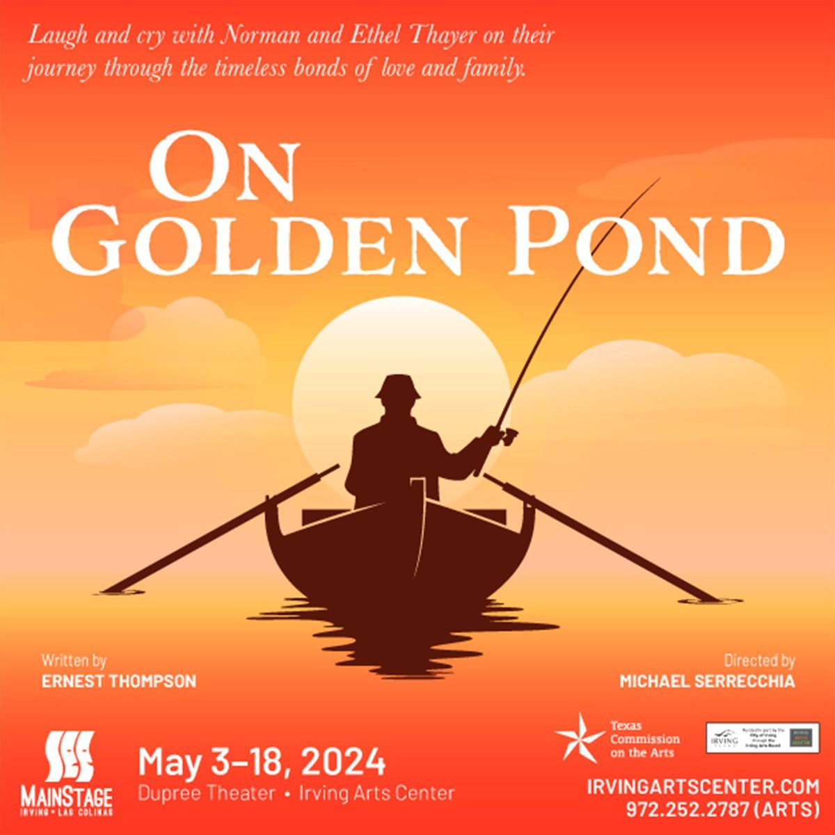 A timeless exploration of family, aging, and the power of love and forgiveness. See Mainstage's latest show opening tonight! Get Tickets -> buff.ly/3w6kssj #ongoldenpond #mainstage #irvingtheatre #irvingtheater