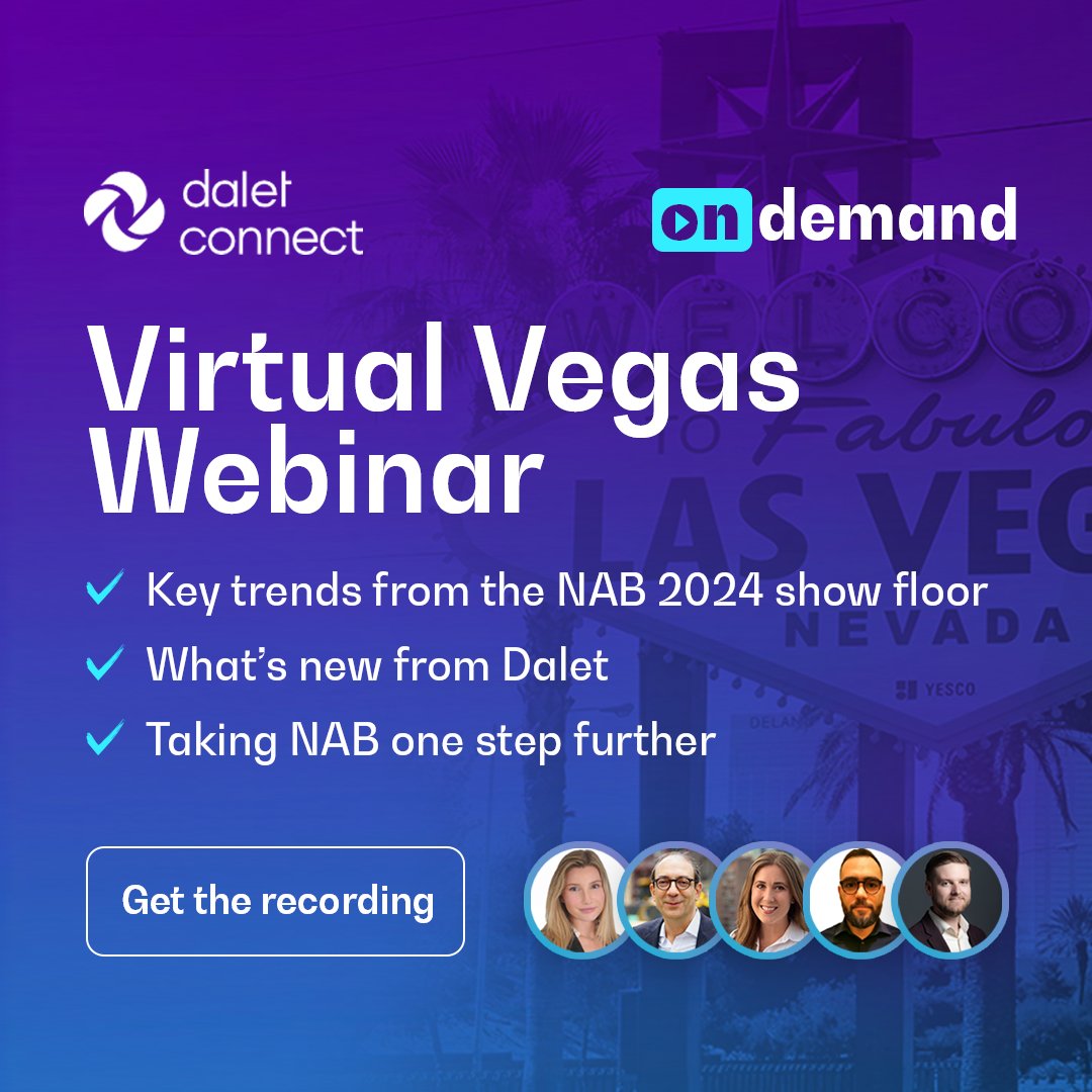 🎥 Missed our NAB 2024 recap webinar or want to revisit the discussions? Access the recording now to discover key trends, Dalet's latest innovations, and our award-winning Dalet Pyramid. Watch here: hubs.li/Q02vQzv20 #NAB2024 #Dalet