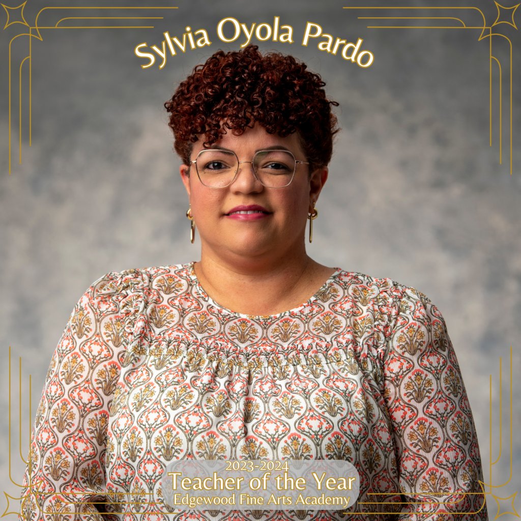 Meet Syliva Oyola Pardo, the Teacher of the Year at Edgewood Fine Arts Academy. For 21 years she’s shared her passion for the Spanish language and culture through teaching. Seeing her students reach milestones and accomplish their dreams inspires her. #EdgewoodProud