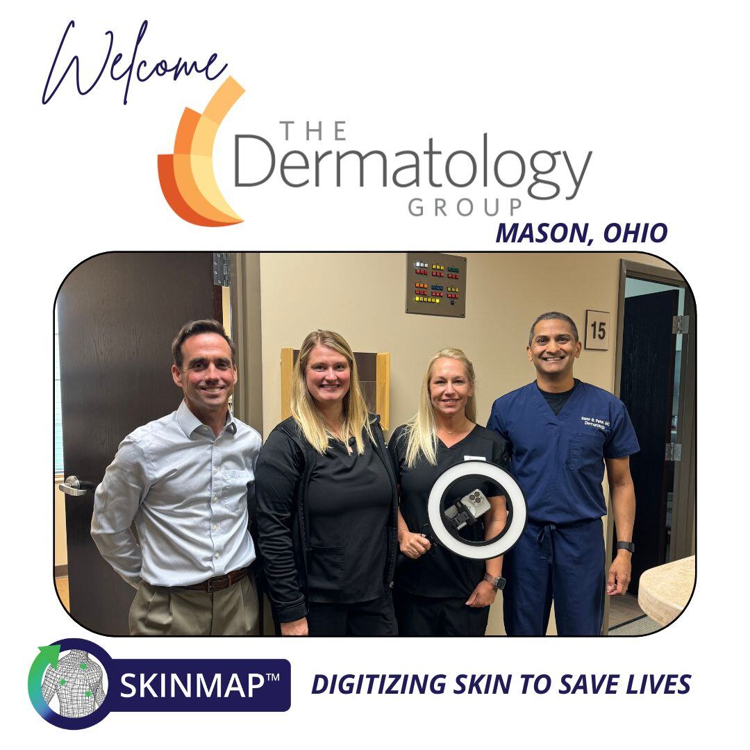 We are excited to welcome The Dermatology Group in Mason, OH as a Skinmap™ customer! On their 1st morning w/ Skinmap, they saw their usual, full schedule of patients. 1/2 of them opted for Skinmaps, completed in the ordinary course of the visit! #DigitalHealth @TriangulateLabs