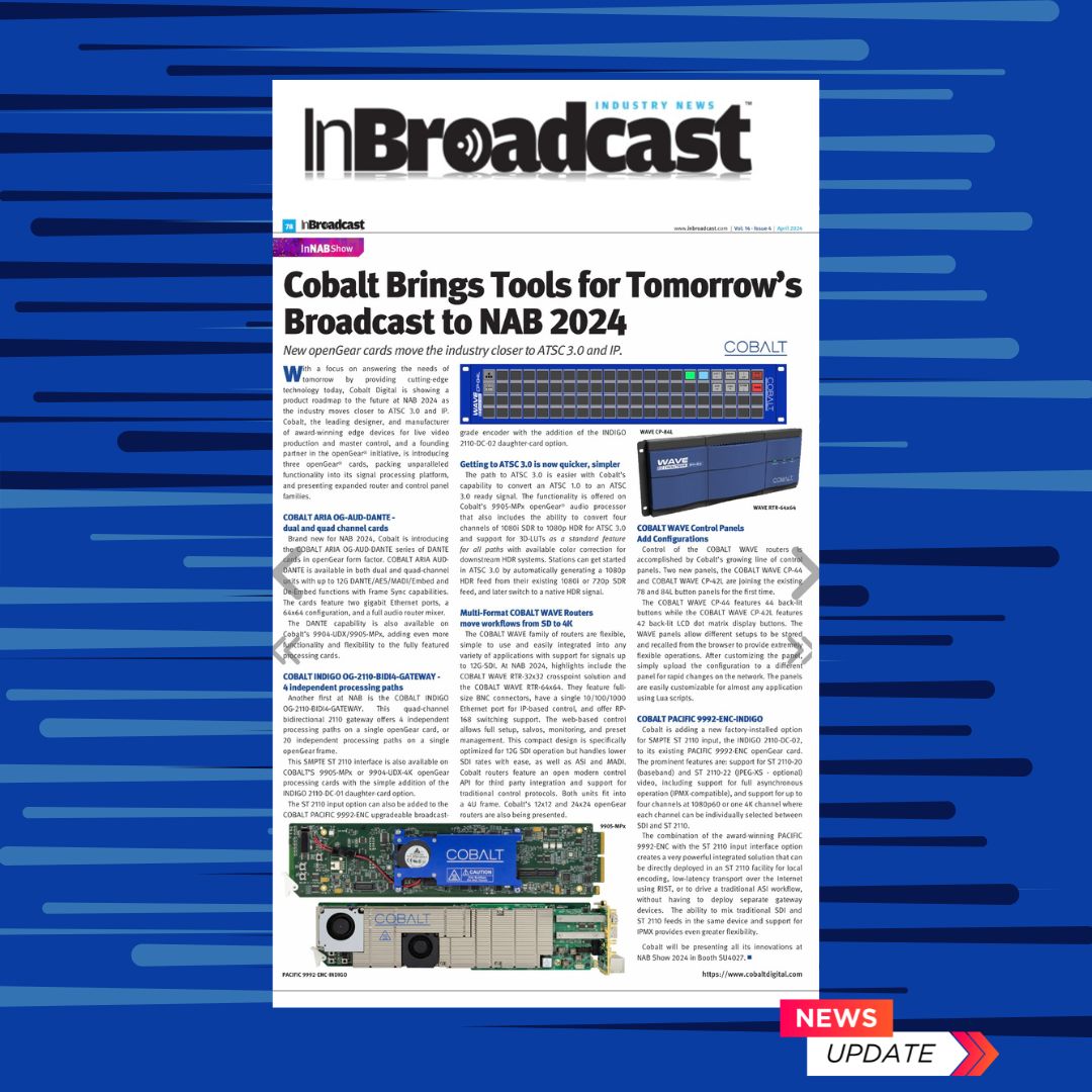 If you’d like a refresh of all the products and solutions that we demonstrated at @NABShow last month, follow the link to the latest April issue of @InBroadcast and head to page:78 - snip.ly/q8xjeo #NAB2024
