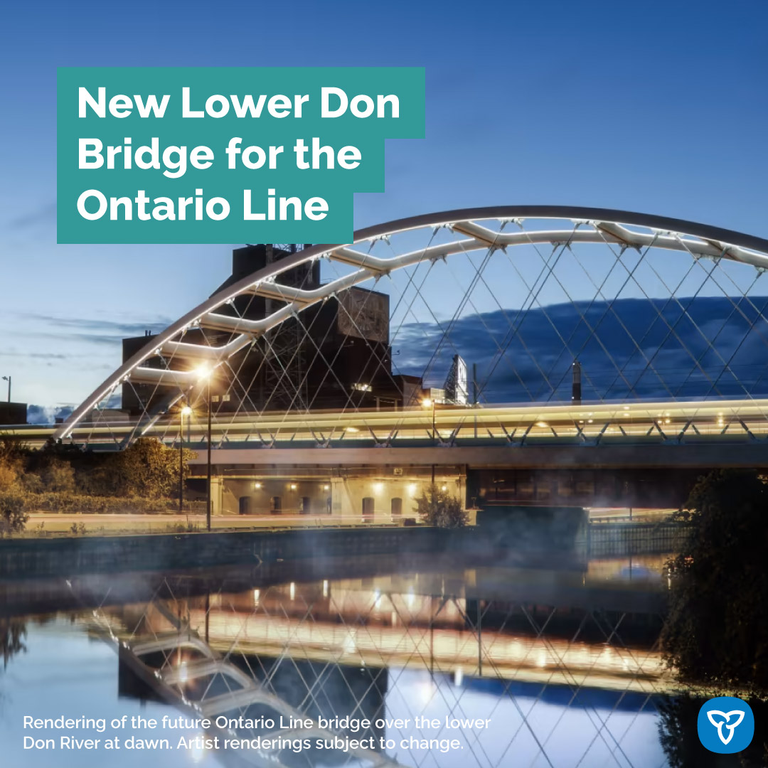 Construction has officially started on building the Ontario Line’s new Lower Don Bridge! Once complete, the new bridge will carry trains over the Don River between the Corktown and Riverside-Leslieville communities.