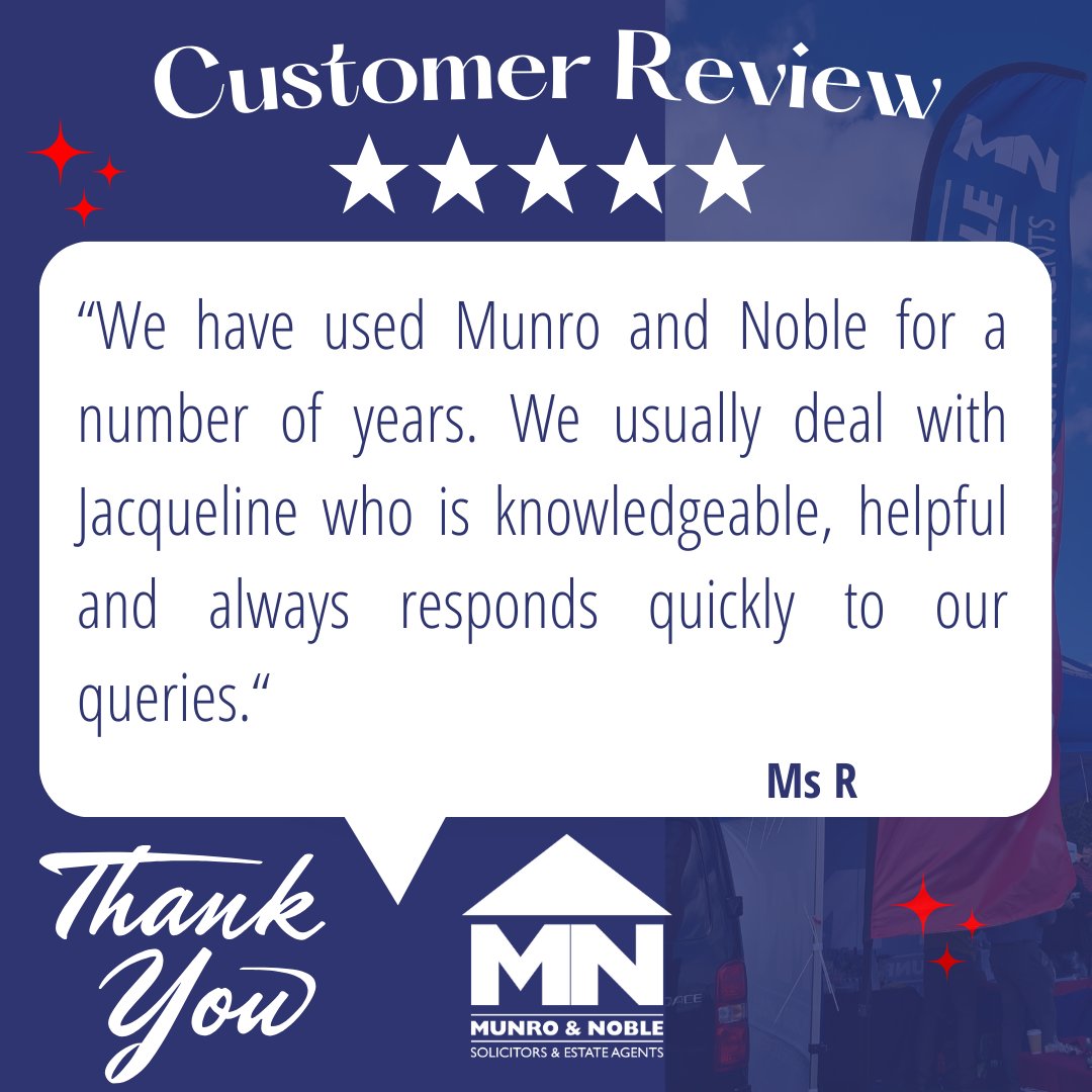 We strive to give the best customer service possible.  If you require any assistance from Munro & Noble please do not hesitate to contact us. munronoble.com  #Thankyouthursdays #MunroNoble #localsolicitors