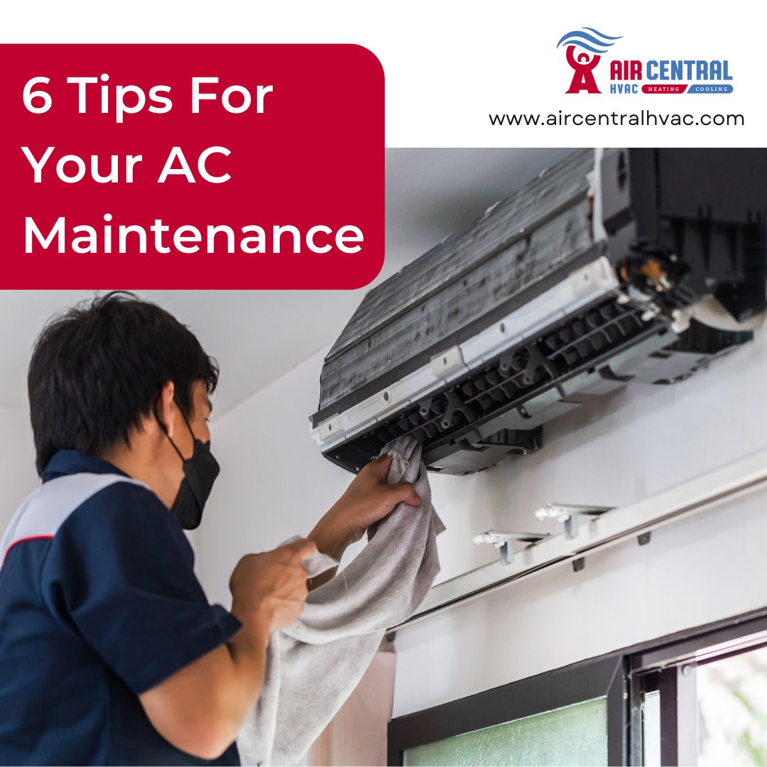 1. Clean and or Replace Your Air Filters
2. Keep Your Outside AC Unit Clean and Clear
3. Check Your Outside Units
4. Check the Condenser Unit’s Fan
5. Perform A Thermostat Check
6. Perform a Complete Visual Inspection of the AC System

#aircentralhvac #garlandhvac